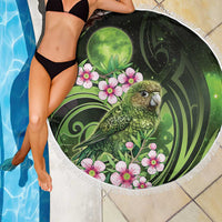 New Zealand Aotearoa Kakapo Beach Blanket Maori Pattern With Manuka Galaxy Style - Polynesian Pride