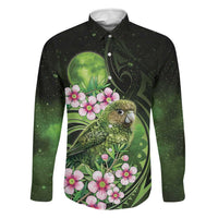 New Zealand Aotearoa Kakapo Family Matching Summer Maxi Dress and Hawaiian Shirt Maori Pattern With Manuka Galaxy Style - Polynesian Pride