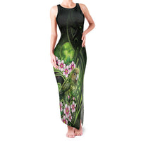 New Zealand Aotearoa Kakapo Family Matching Tank Maxi Dress and Hawaiian Shirt Maori Pattern With Manuka Galaxy Style - Polynesian Pride