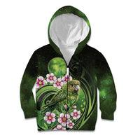 New Zealand Aotearoa Kakapo Kid Hoodie Maori Pattern With Manuka Galaxy Style - Polynesian Pride