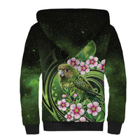 New Zealand Aotearoa Kakapo Sherpa Hoodie Maori Pattern With Manuka Galaxy Style - Polynesian Pride