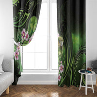 New Zealand Aotearoa Kakapo Window Curtain Maori Pattern With Manuka Galaxy Style - Polynesian Pride