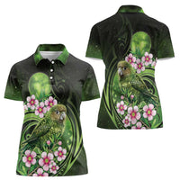 New Zealand Aotearoa Kakapo Women Polo Shirt Maori Pattern With Manuka Galaxy Style LT05 - Polynesian Pride