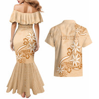 Personalised New Zealand Auckland Folk Festival Couples Matching Mermaid Dress and Hawaiian Shirt Vintage Style LT05 - Polynesian Pride