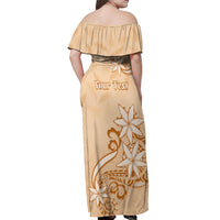 Personalised New Zealand Auckland Folk Festival Off Shoulder Maxi Dress Vintage Style LT05 - Polynesian Pride