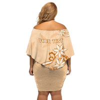 Personalised New Zealand Auckland Folk Festival Off Shoulder Short Dress Vintage Style LT05 - Polynesian Pride