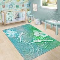 Couple Sea Turtle One Love One Heart Area Rug LT05 - Polynesian Pride