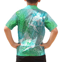 Couple Sea Turtle One Love One Heart Family Matching Puletasi Dress and Hawaiian Shirt LT05 - Polynesian Pride