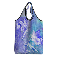 Couple Blue Sea Turtle Heart Love Grocery Bag