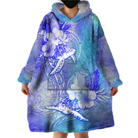 Couple Blue Sea Turtle Heart Love Wearable Blanket Hoodie LT05 - Polynesian Pride