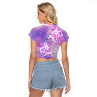 Couple Sea Turtle Love Give Us A Fairytale Raglan Cropped T Shirt LT05 - Polynesian Pride