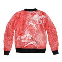 Polynesia Sea Turtle Couple Bomber Jacket Happy Valentine Day Red LT05 - Polynesian Pride
