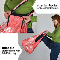 Polynesia Sea Turtle Couple Grocery Bag Happy Valentine Day Red