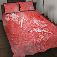 Polynesia Sea Turtle Couple Quilt Bed Set Happy Valentine Day Red LT05 - Polynesian Pride