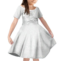 Polynesia Sea Turtle Couple Family Matching Tank Maxi Dress and Hawaiian Shirt Happy Valentine Day White LT05 Daughter's Dress White - Polynesian Pride