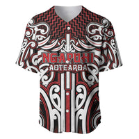 Custom Aotearoa Ngapuhi Baseball Jersey Maori Tribal Pattern Mix Poutama