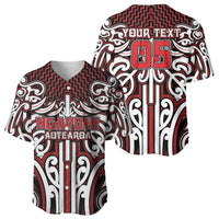 Custom Aotearoa Ngapuhi Baseball Jersey Maori Tribal Pattern Mix Poutama