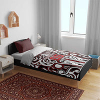 Custom Aotearoa Ngapuhi Bedding Set Maori Tribal Pattern Mix Poutama