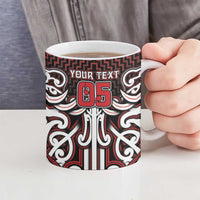 Custom Aotearoa Ngapuhi Ceramic Mug Maori Tribal Pattern Mix Poutama