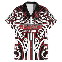 Custom Aotearoa Ngapuhi Family Matching Tank Maxi Dress and Hawaiian Shirt Maori Tribal Pattern Mix Poutama
