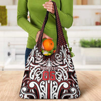 Custom Aotearoa Ngapuhi Grocery Bag Maori Tribal Pattern Mix Poutama