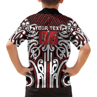Custom Aotearoa Ngapuhi Hawaiian Shirt Maori Tribal Pattern Mix Poutama