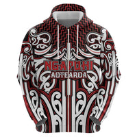 Custom Aotearoa Ngapuhi Hoodie Maori Tribal Pattern Mix Poutama LT05 - Polynesian Pride