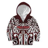 Custom Aotearoa Ngapuhi Kid Hoodie Maori Tribal Pattern Mix Poutama