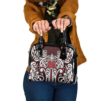 Custom Aotearoa Ngapuhi Shoulder Handbag Maori Tribal Pattern Mix Poutama