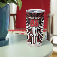 Custom Aotearoa Ngapuhi Tumbler Cup Maori Tribal Pattern Mix Poutama LT05 - Polynesian Pride