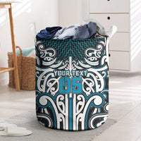Custom Aotearoa Ngati Porou Laundry Basket Maori Tribal Pattern Mix Poutama