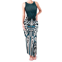 Custom Aotearoa Ngati Porou Family Matching Tank Maxi Dress and Hawaiian Shirt Maori Tribal Pattern Mix Poutama