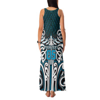 Custom Aotearoa Ngati Porou Family Matching Tank Maxi Dress and Hawaiian Shirt Maori Tribal Pattern Mix Poutama