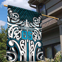 Custom Aotearoa Ngati Porou Garden Flag Maori Tribal Pattern Mix Poutama