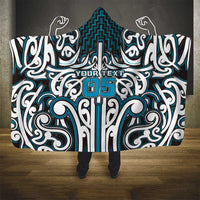 Custom Aotearoa Ngati Porou Hooded Blanket Maori Tribal Pattern Mix Poutama