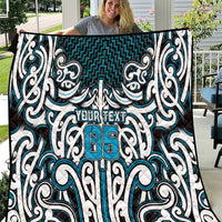 Custom Aotearoa Ngati Porou Quilt Maori Tribal Pattern Mix Poutama LT05 Blue - Polynesian Pride