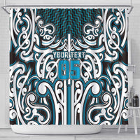Custom Aotearoa Ngati Porou Shower Curtain Maori Tribal Pattern Mix Poutama