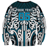 Custom Aotearoa Ngati Porou Sweatshirt Maori Tribal Pattern Mix Poutama LT05 - Polynesian Pride