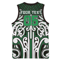 Custom Aotearoa Ngai Tahu Basketball Jersey Maori Tribal Pattern Mix Poutama