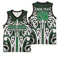 Custom Aotearoa Ngai Tahu Basketball Jersey Maori Tribal Pattern Mix Poutama