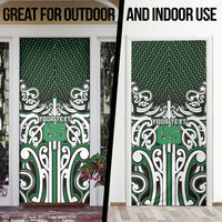 Custom Aotearoa Ngai Tahu Door Cover Maori Tribal Pattern Mix Poutama