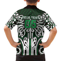 Custom Aotearoa Ngai Tahu Family Matching Off Shoulder Maxi Dress and Hawaiian Shirt Maori Tribal Pattern Mix Poutama LT05 - Polynesian Pride