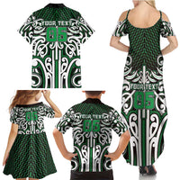 Custom Aotearoa Ngai Tahu Family Matching Summer Maxi Dress and Hawaiian Shirt Maori Tribal Pattern Mix Poutama LT05 - Polynesian Pride