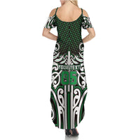 Custom Aotearoa Ngai Tahu Family Matching Summer Maxi Dress and Hawaiian Shirt Maori Tribal Pattern Mix Poutama LT05 - Polynesian Pride