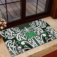 Custom Aotearoa Ngai Tahu Rubber Doormat Maori Tribal Pattern Mix Poutama