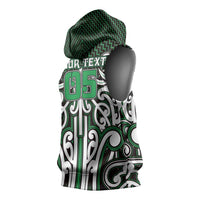 Custom Aotearoa Ngai Tahu Sleeveless Hoodie Maori Tribal Pattern Mix Poutama