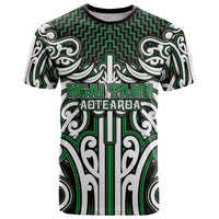 Custom Aotearoa Ngai Tahu T Shirt Maori Tribal Pattern Mix Poutama LT05 Green - Polynesian Pride