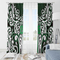 Custom Aotearoa Ngai Tahu Window Curtain Maori Tribal Pattern Mix Poutama