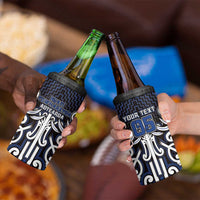 Custom Aotearoa Ngati Tuwharetoa 4 in 1 Can Cooler Tumbler Maori Tribal Pattern Mix Poutama
