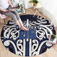 Custom Aotearoa Ngati Tuwharetoa Round Carpet Maori Tribal Pattern Mix Poutama LT05 - Polynesian Pride